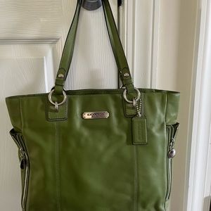 Green coach handbag